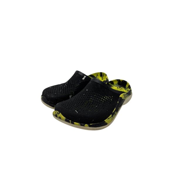 Crocs Unisex Black & Yellow Perforated Slip-On Mens Size 5 Women’s  Size 7 - Picture 7 of 7